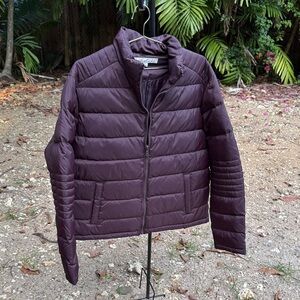 Kenneth Cole Dark Purple Quilted Jacket